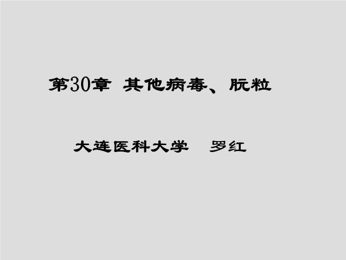 【醫學PPT課件】第30章 其他病毒、朊粒 大連醫科大學  